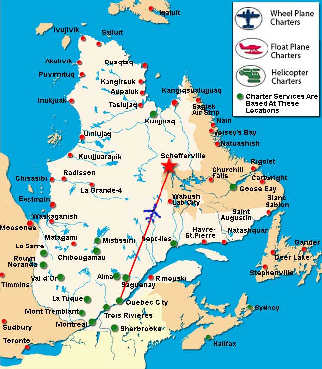 Schefferville Charter Flights 3 Competitive Quotes